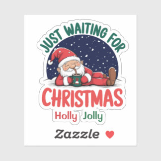 Cute Relaxing Santa Just Waiting For Christmas