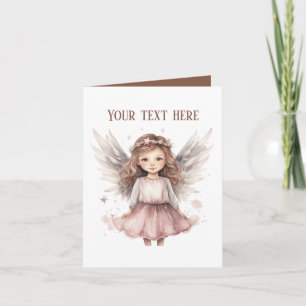 Cute Religious Angel add message  Card