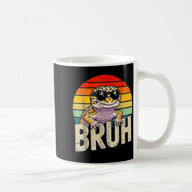 Cute Reptile Kids Boys Girls Bruh Leopard Gecko Lo Coffee Mug (Right)
