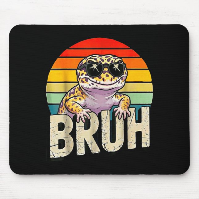 Cute Reptile Kids Boys Girls Bruh Leopard Gecko Lo Mouse Mat (Front)