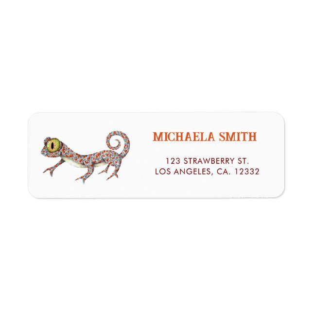Cute Reptile Return Address (Front)