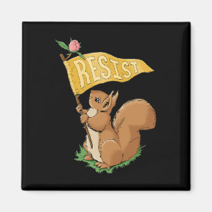 Cute Resist Squirrel Anti-trump  Magnet