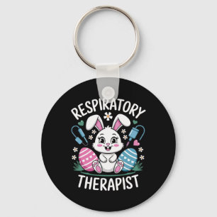 Cute Respiratory Therapist Rt Bunny Ears Easter Eg Key Ring