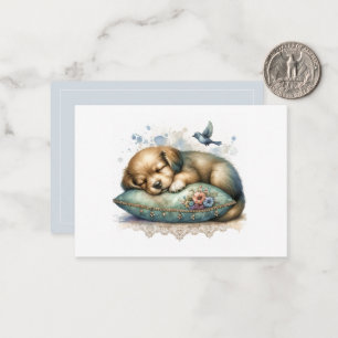 Cute Restful Puppy Card