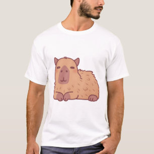 Cute Resting Capybara Doodle T-Shirt