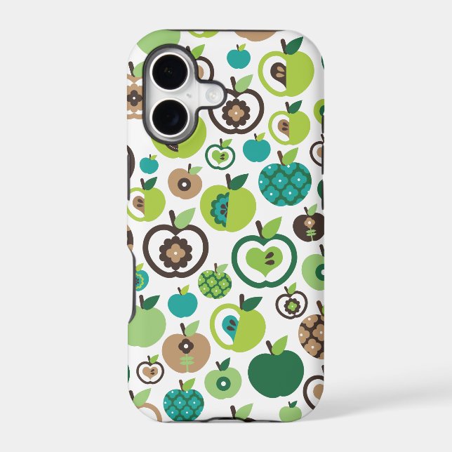 Cute retro apple flower pattern design (Back)