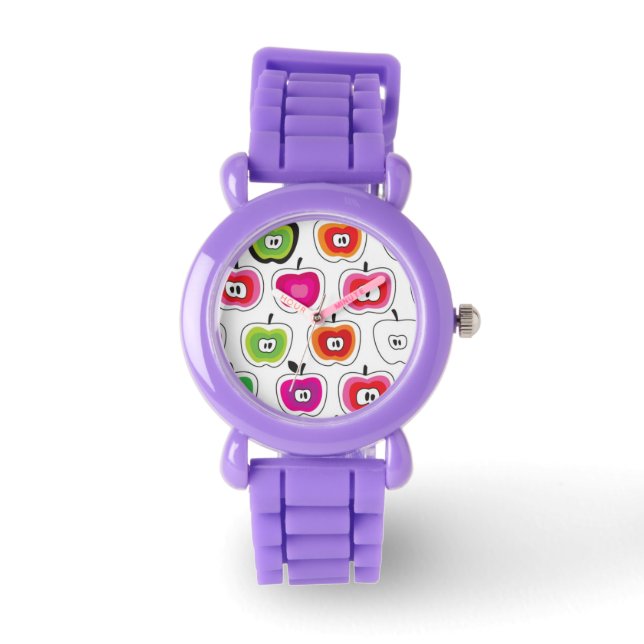 Cute retro apple pattern watch (Front)