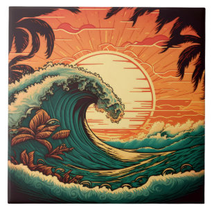 Cute retro beach house  tile