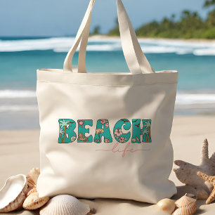 Cute Retro Beach Life Tote Bag