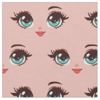 cute retro big eye girl cartoon doll faces art 