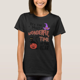 Cute Retro Black Cat Fall Halloween Cat 1 T-Shirt