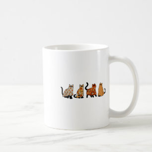 Cute Retro Black Cat Ghost Fall Halloween Cat Love Coffee Mug