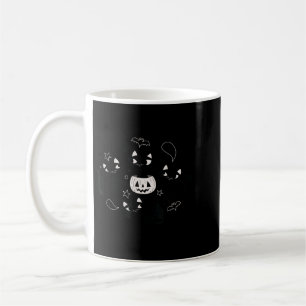 Cute Retro Black Cats Fall Halloween Coffee Mug