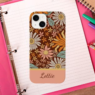 Cute Retro Boho Floral Girly iPhone 14 Case