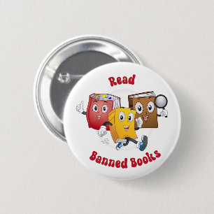 Cute Retro Books - Read Banned Books 6 Cm Round Badge
