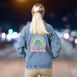 Cute Retro Bride Bachelorette Party Denim Jacket