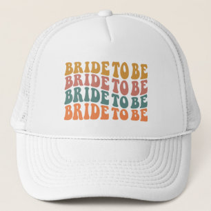 Cute retro Bride-to-be word art Trucker Hat
