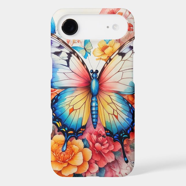 Cute Retro Butterfly & Flower Collage (Back)