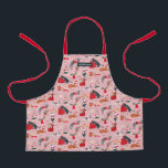 cute retro cats pattern pink Christmas  Apron<br><div class="desc">Cute retro Christmas illustration with cats around the Christmas tree,  looking presents,  laying all-over print pattern for a cat lover. Original artwork by Caroline Bonne Müller</div>