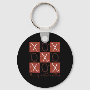 Cute Retro Checked Valentine Xoxo The Original Lov Key Ring