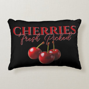 Cute retro Cherries fresh picked Decorative Cushion