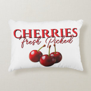 Cute retro Cherries fresh picked  Decorative Cushion