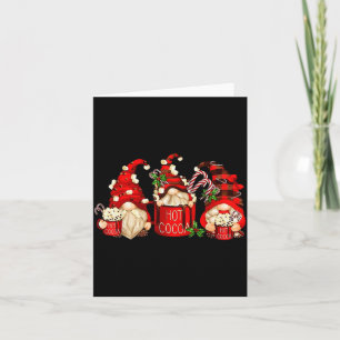 Cute Retro Chocolate Hot Cocoa Mug Funny Gnomes Ch Card