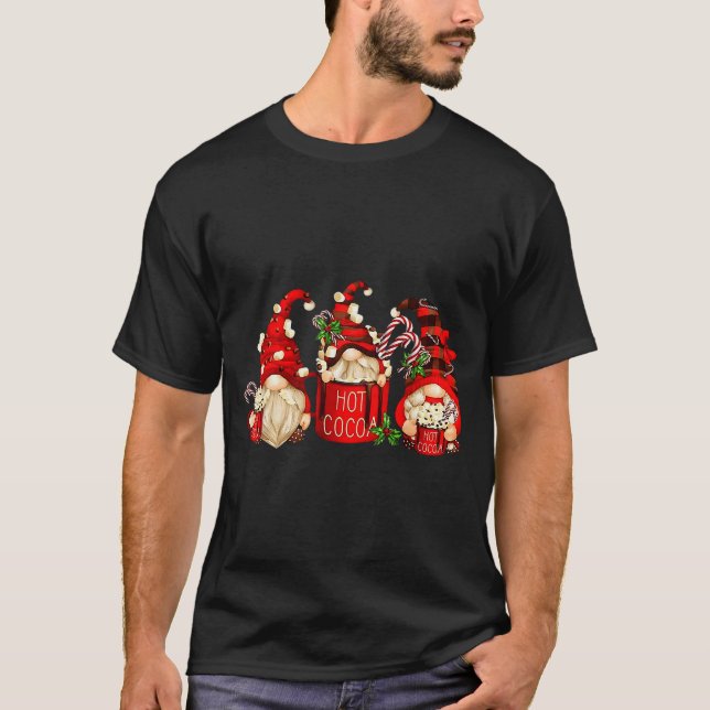 Cute Retro Chocolate Hot Cocoa Mug Funny Gnomes Ch T-Shirt (Front)