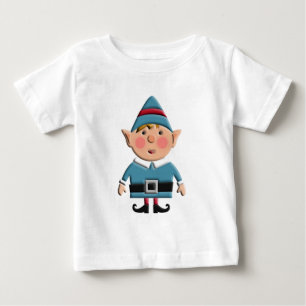 Cute Retro Christmas Elf Baby T-Shirt