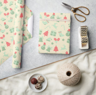 Cute Retro Christmas Gift wrapping paper