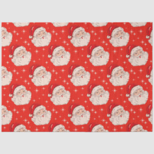 Cute Retro Christmas Santa Decoupage Tissue Paper