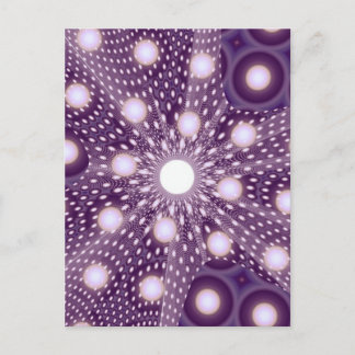 Cute Retro Circles Polar Abstract Art Postcard