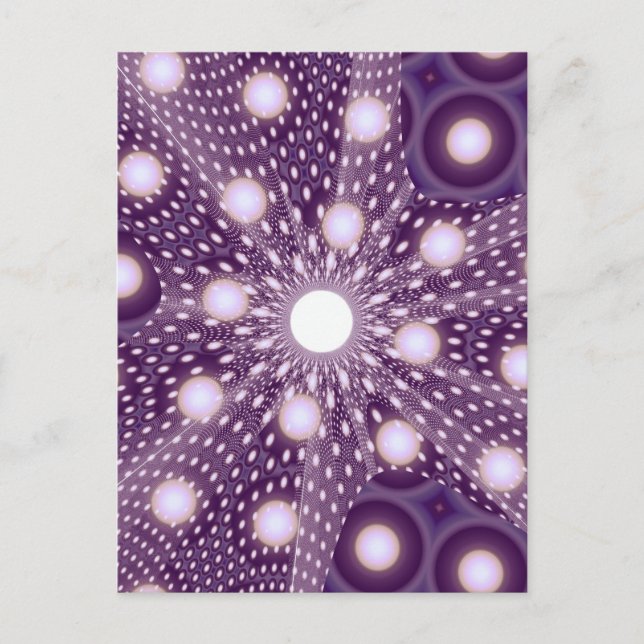 Cute Retro Circles Polar Abstract Art Postcard (Front)