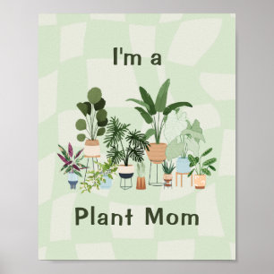 Cute Retro Clean Wall Art Poster plant mum