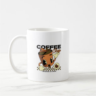 Cute Retro Coffee Cup Character – Coffee Shop