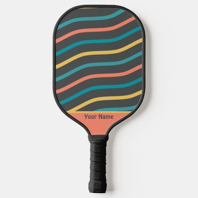 Cute Retro Colour Styled Professional  Pickleball Paddle (Back)