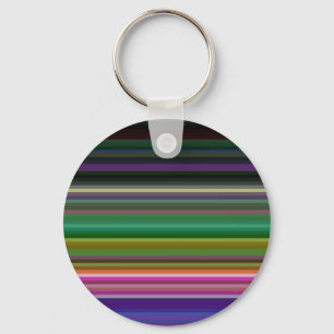 Cute retro colourful stripes key ring
