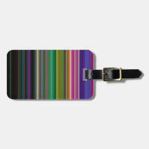 Cute retro colourful stripes luggage tag