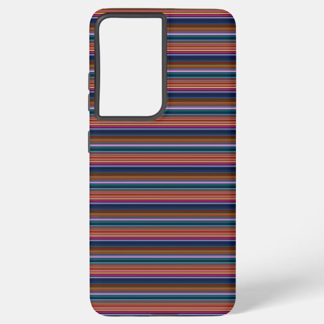 Cute retro colourful stripes samsung galaxy s21+ case (Back)