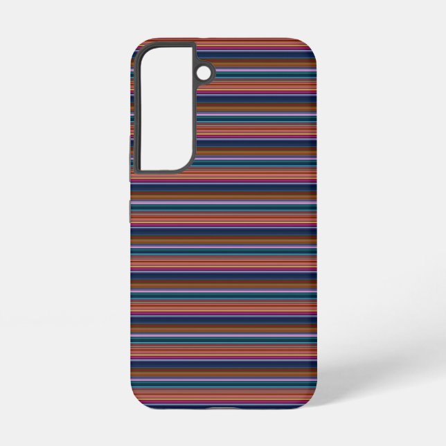 Cute retro colourful stripes samsung galaxy s22 case (Back)