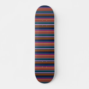 Cute retro colourful stripes skateboard