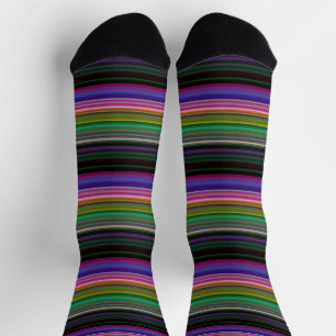Cute retro colourful stripes socks
