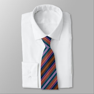 Cute retro colourful stripes tie