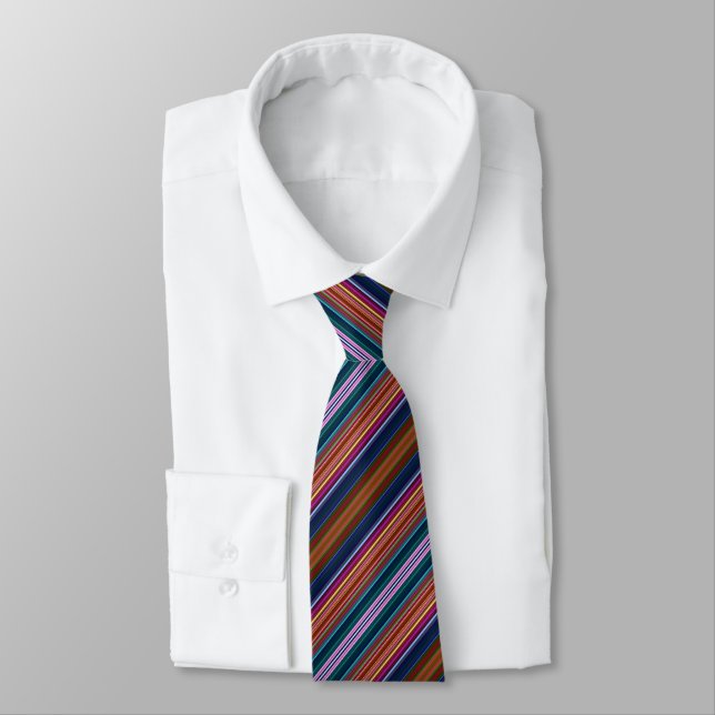 Cute retro colourful stripes tie (Tied)