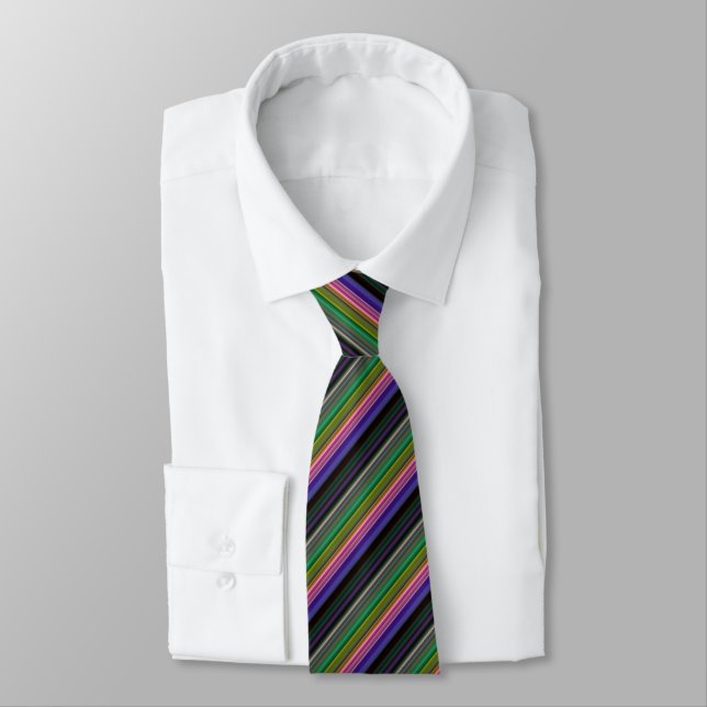 Cute retro colourful stripes tie (Tied)