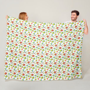 Cute Retro Country Owl Pattern Fleece Blanket