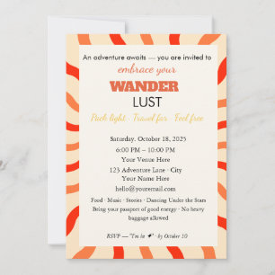 Cute Retro Cute Invitation wanderlust