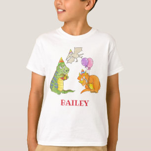 Cute Retro Dinosaur Theme Party Kid's T-Shirt