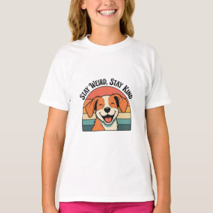 Cute Retro Dog Girls Graphic T-Shirt