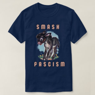 Cute Retro Donkey- Smash Fascism T-Shirt